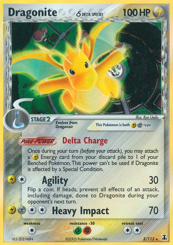 Dragonite (3/113) (Delta Species) (Stamped) [EX: Delta Species]