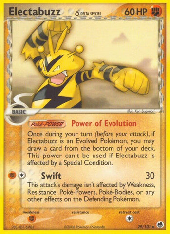 Electabuzz (29/101) (Delta Species) (Stamped) [EX: Dragon Frontiers]