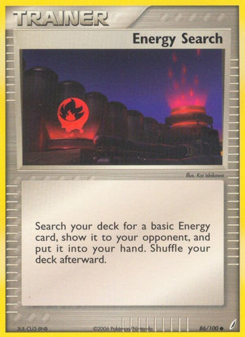 Energy Search (86/100) (Stamped) [EX: Crystal Guardians]