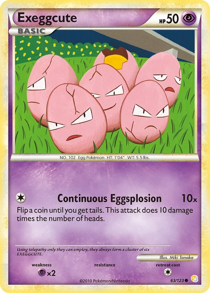 Exeggcute (63/123) [HeartGold & SoulSilver: Base Set]