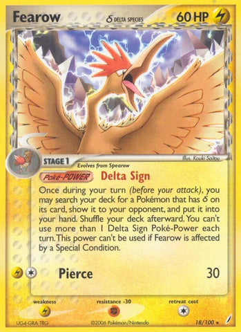 Fearow (18/100) (Delta Species) (Stamped) [EX: Crystal Guardians]