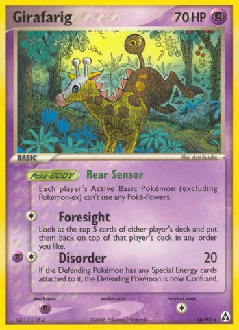 Girafarig (16/92) (Stamped) [EX: Legend Maker]