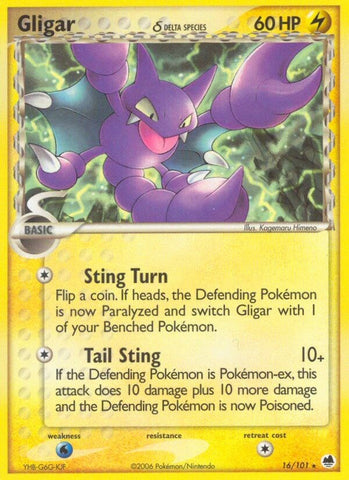 Gligar (16/101) (Delta Species) (Stamped) [EX: Dragon Frontiers]