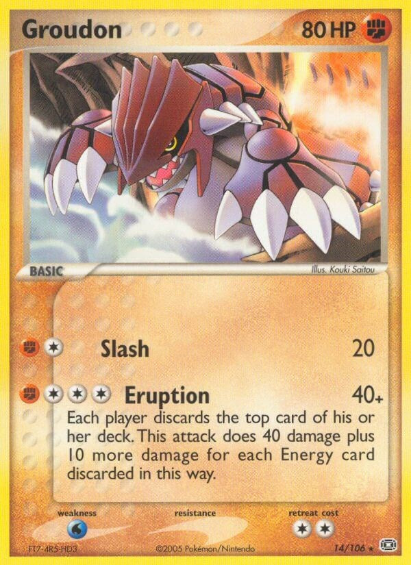 Groudon (14/106) (Stamped) [EX: Emerald]