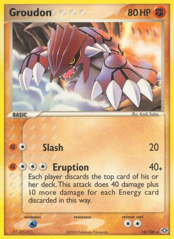 Groudon (14/106) (Stamped) [EX: Emerald]