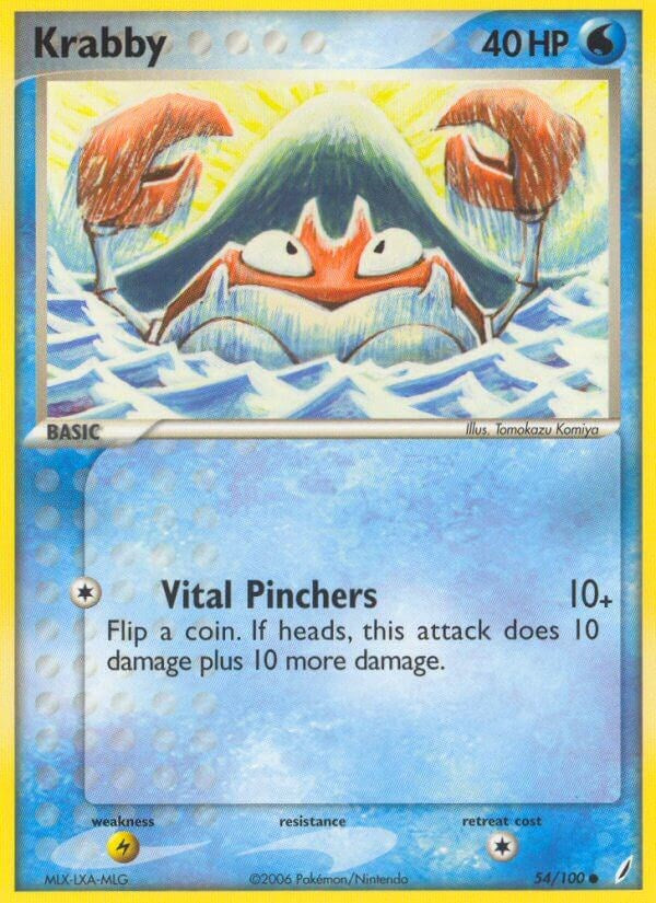 Krabby (54/100) (Stamped) [EX: Crystal Guardians]