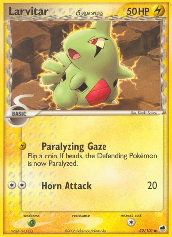 Larvitar (52/101) (Delta Species) (Stamped) [EX: Dragon Frontiers]