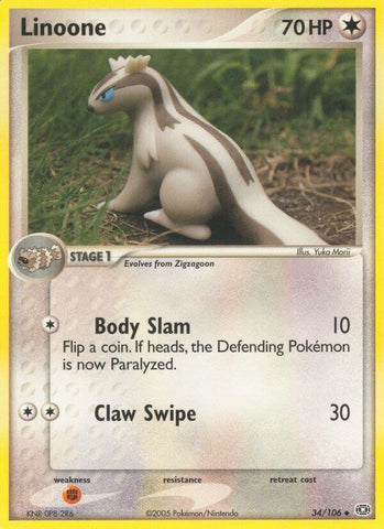 Linoone (34/106) (Stamped) [EX: Emerald]