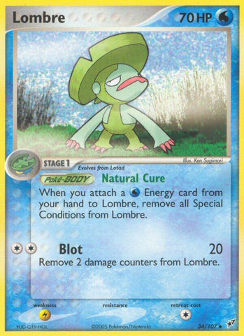 Lombre (34/107) (Stamped) [EX: Deoxys]