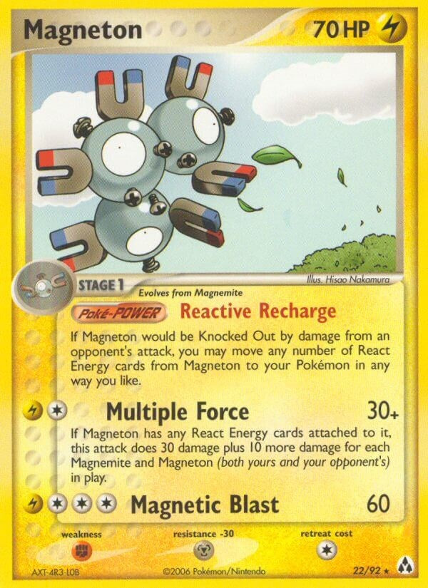 Magneton (22/92) (Stamped) [EX: Legend Maker]