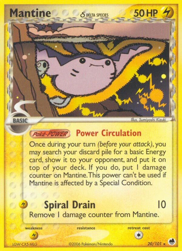 Mantine (20/101) (Delta Species) (Stamped) [EX: Dragon Frontiers]