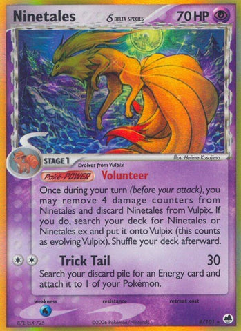 Ninetales (8/101) (Delta Species) (Stamped) [EX: Dragon Frontiers]