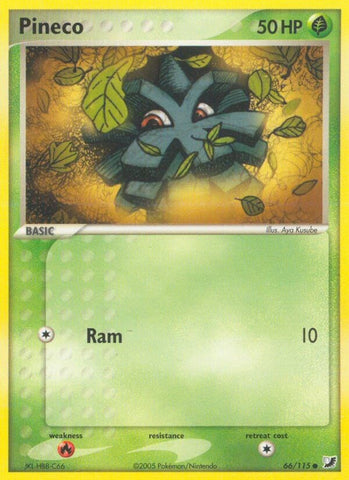 Pineco (66/115) (Stamped) [EX: Unseen Forces]