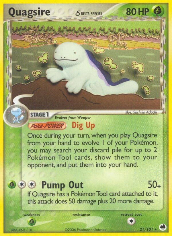 Quagsire (21/101) (Delta Species) (Stamped) [EX: Dragon Frontiers]