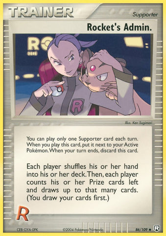 Rocket's Admin. (86/109) (Stamped) [EX: Team Rocket Returns]