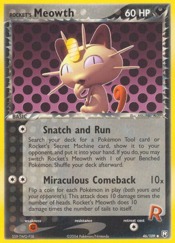 Rocket's Meowth (46/109) (Stamped) [EX: Team Rocket Returns]