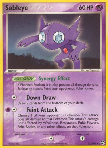 Sableye (22/108) (Stamped) [EX: Power Keepers]