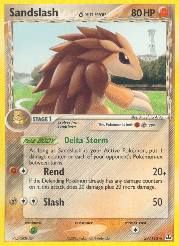 Sandslash (27/113) (Delta Species) (Stamped) [EX: Delta Species]