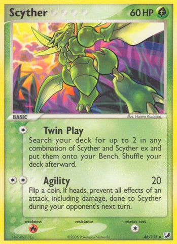 Scyther (46/115) (Stamped) [EX: Unseen Forces]