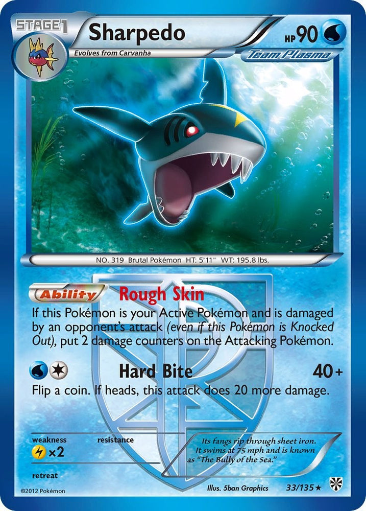 Sharpedo (33/135) [Black & White: Plasma Storm]