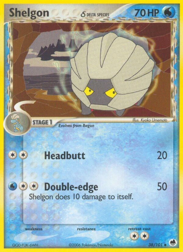 Shelgon (38/101) (Delta Species) (Stamped) [EX: Dragon Frontiers]