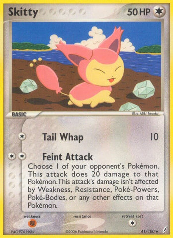 Skitty (41/100) (Stamped) [EX: Crystal Guardians]