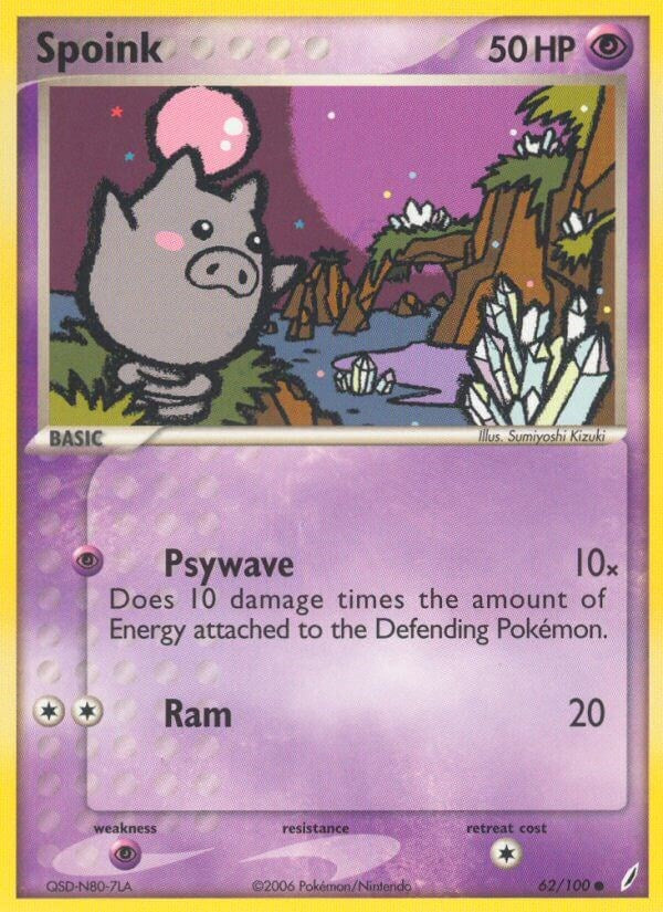 Spoink (62/100) (Stamped) [EX: Crystal Guardians]