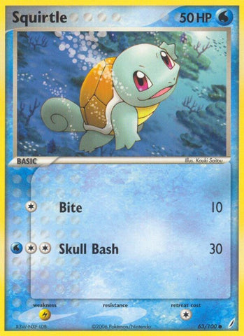 Squirtle (63/100) (Stamped) [EX: Crystal Guardians]