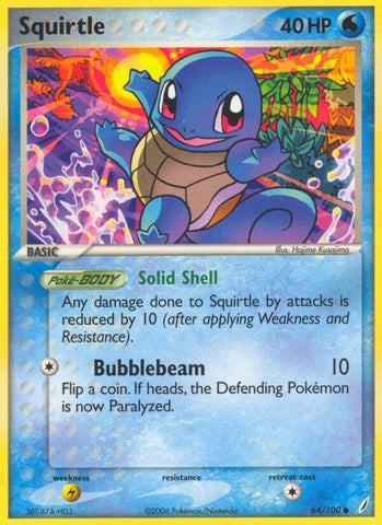 Squirtle (64/100) (Stamped) [EX: Crystal Guardians]