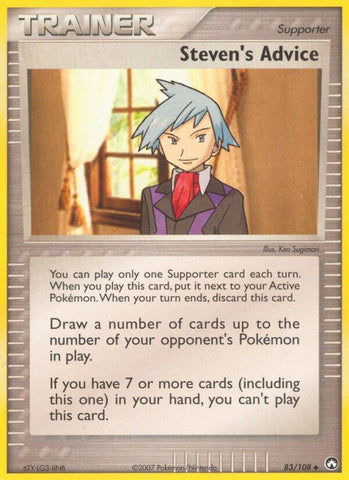 Steven's Advice (83/108) (Stamped) [EX: Power Keepers]