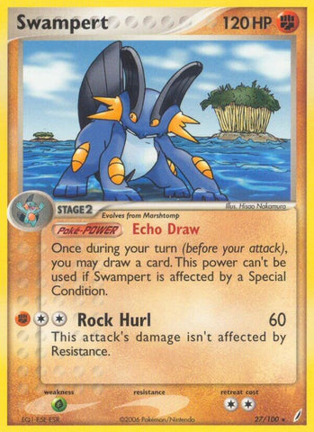 Swampert (27/100) (Stamped) [EX: Crystal Guardians]