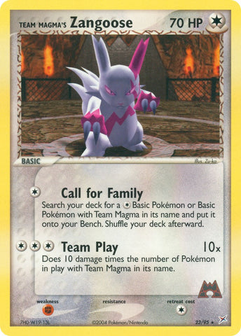 Team Magma's Zangoose (23/95) [EX: Team Magma vs Team Aqua]