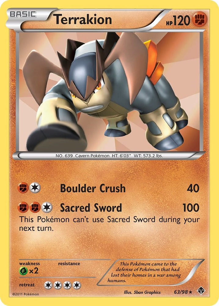 Terrakion (63/98) [Black & White: Emerging Powers]