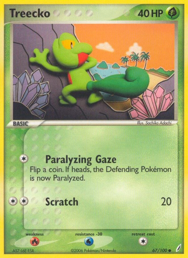 Treecko (67/100) (Stamped) [EX: Crystal Guardians]