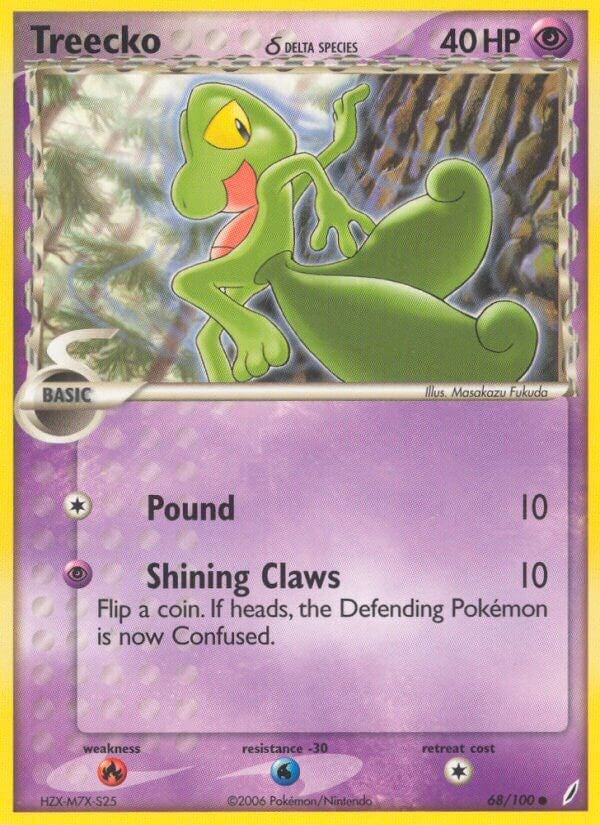 Treecko (68/100) (Delta Species) (Stamped) [EX: Crystal Guardians]