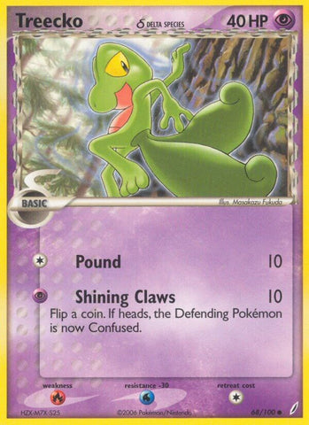 Treecko (68/100) (Delta Species) (Stamped) [EX: Crystal Guardians]