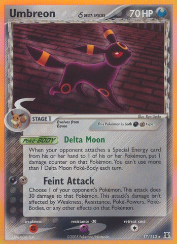 Umbreon (17/113) (Delta Species) (Stamped) [EX: Delta Species]