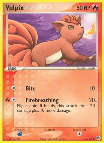 Vulpix (72/106) (Stamped) [EX: Emerald]