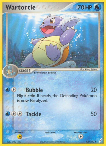 Wartortle (42/100) (Stamped) [EX: Crystal Guardians]