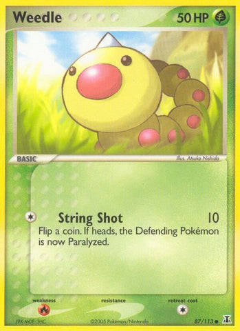 Weedle (87/113) (Stamped) [EX: Delta Species]