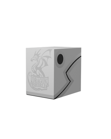 Dragon Shield Deck Box Double Shell - Ashen White/Black (150+ cards)